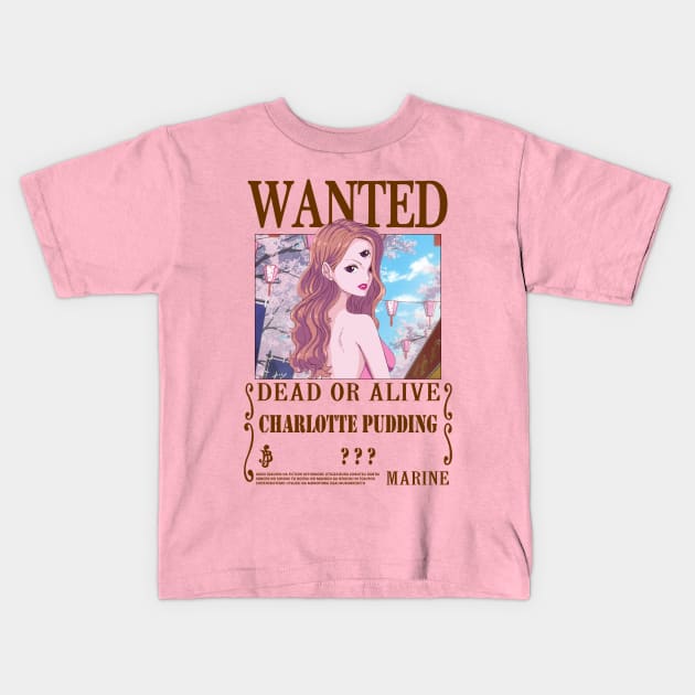 Charlotte Pudding One Piece Wanted Kids T-Shirt by Teedream